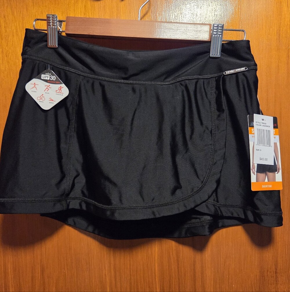ZeroXposur Black Womens Skort with Built-In Shorts